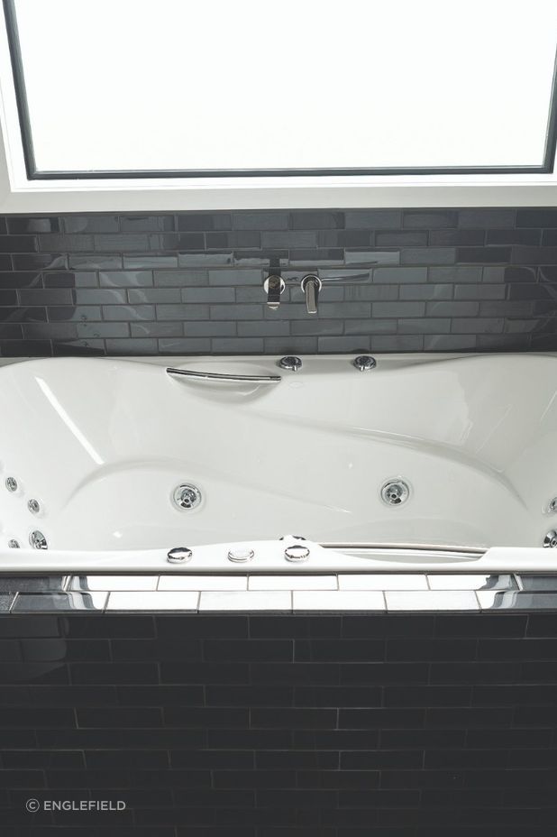 The ultimate in bath relaxation courtesy of the Evora Hydrotherapy Massage Spa Bath from Englefield.