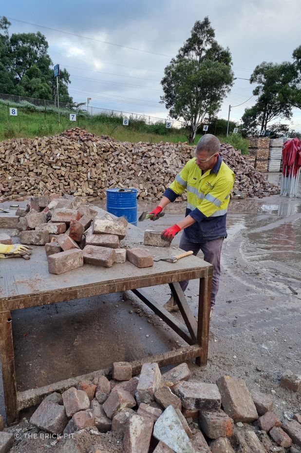 The waste from the bricks is recycled and used as road base.