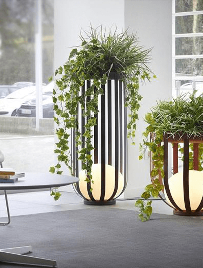 The Bols Tall Outdoor Floor Lamp will illuminate your outdoor space, while keeping your plants safe and secure.