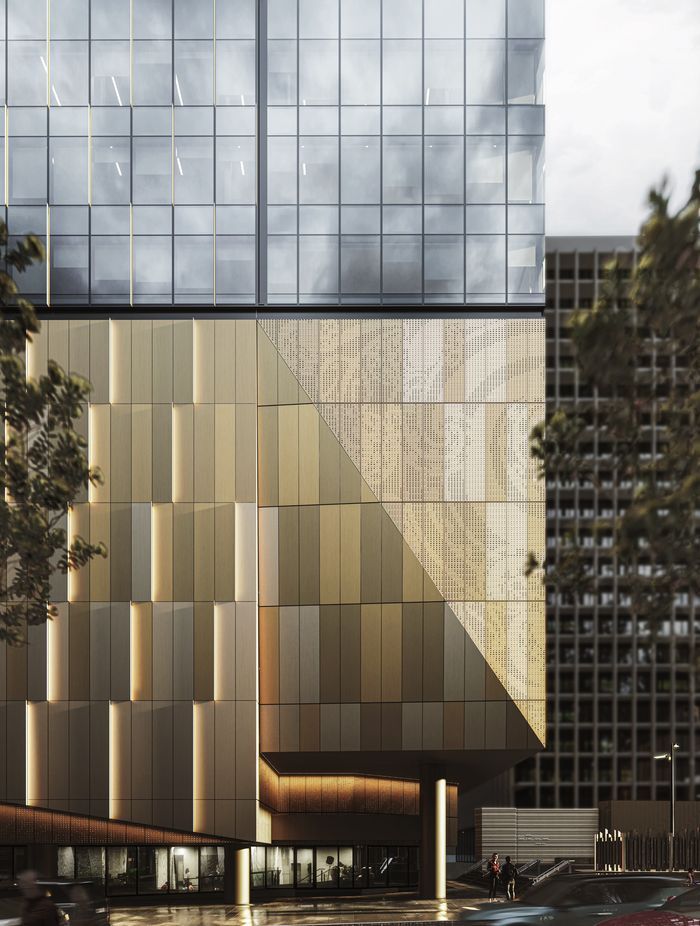 The air tightness of the façade solution provided for the Archives building will exceed the H1 requirements by a factor of 10.