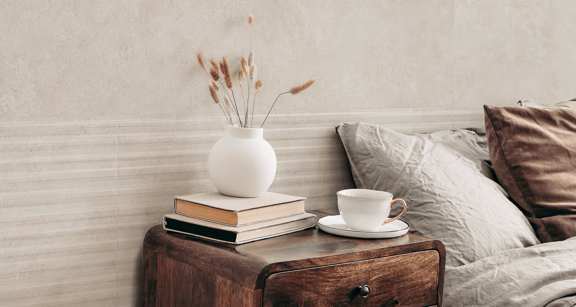 The Evolutia porcelain tile from The Tile Depot features one of the latest trends in tiles: lineal textures.