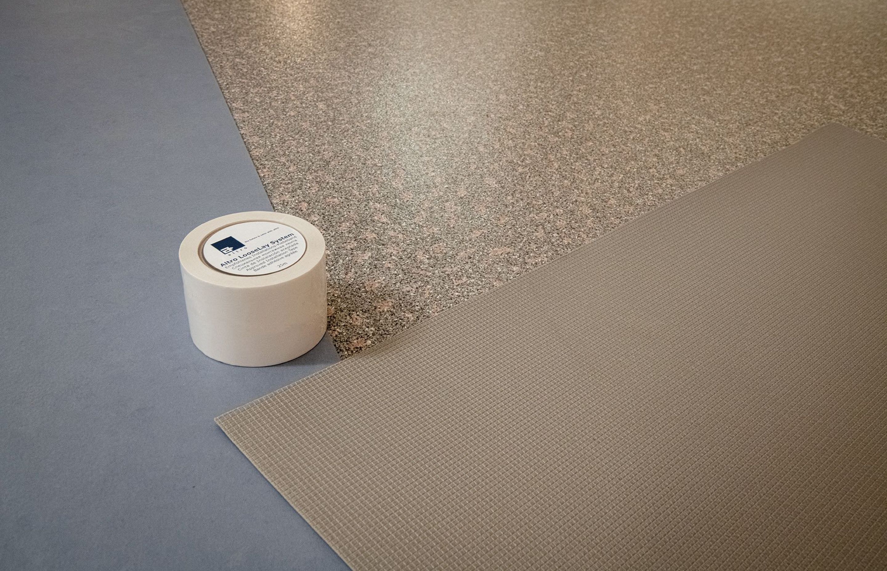 Altro's adhesive-free vinyl flooring is faster and easier to install and remove.