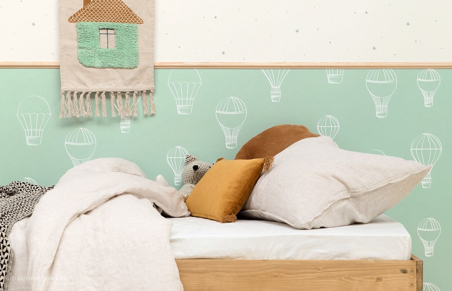 The Autour Du Monde Wallpaper Collection is the perfect choice for a stylish children's bedroom.