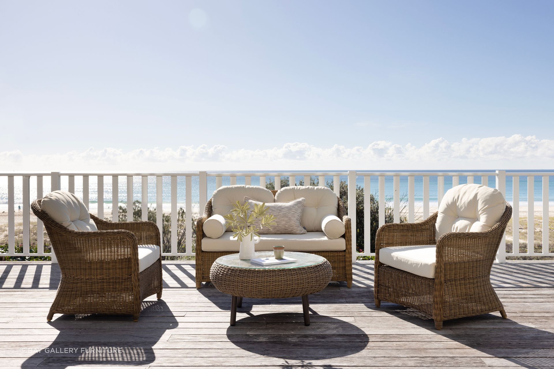 Wicker's elegant look fits various design themes from mid-century to contemporary beach house.