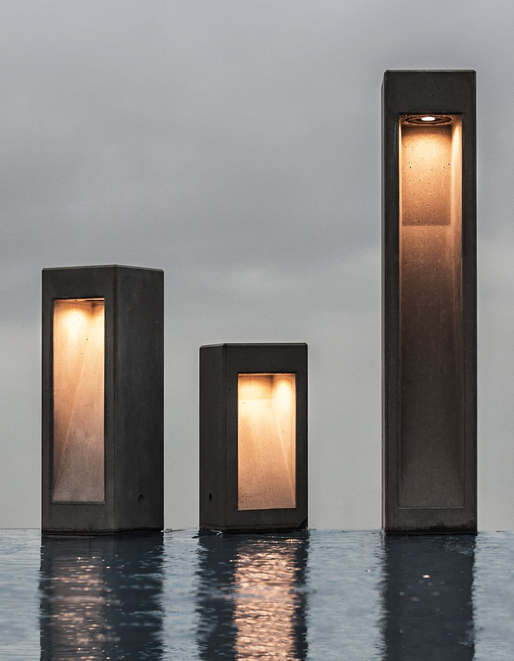 These modern floor lamps are suitable for indoor and outdoor use. Featured product: Cube Floor Lamp.