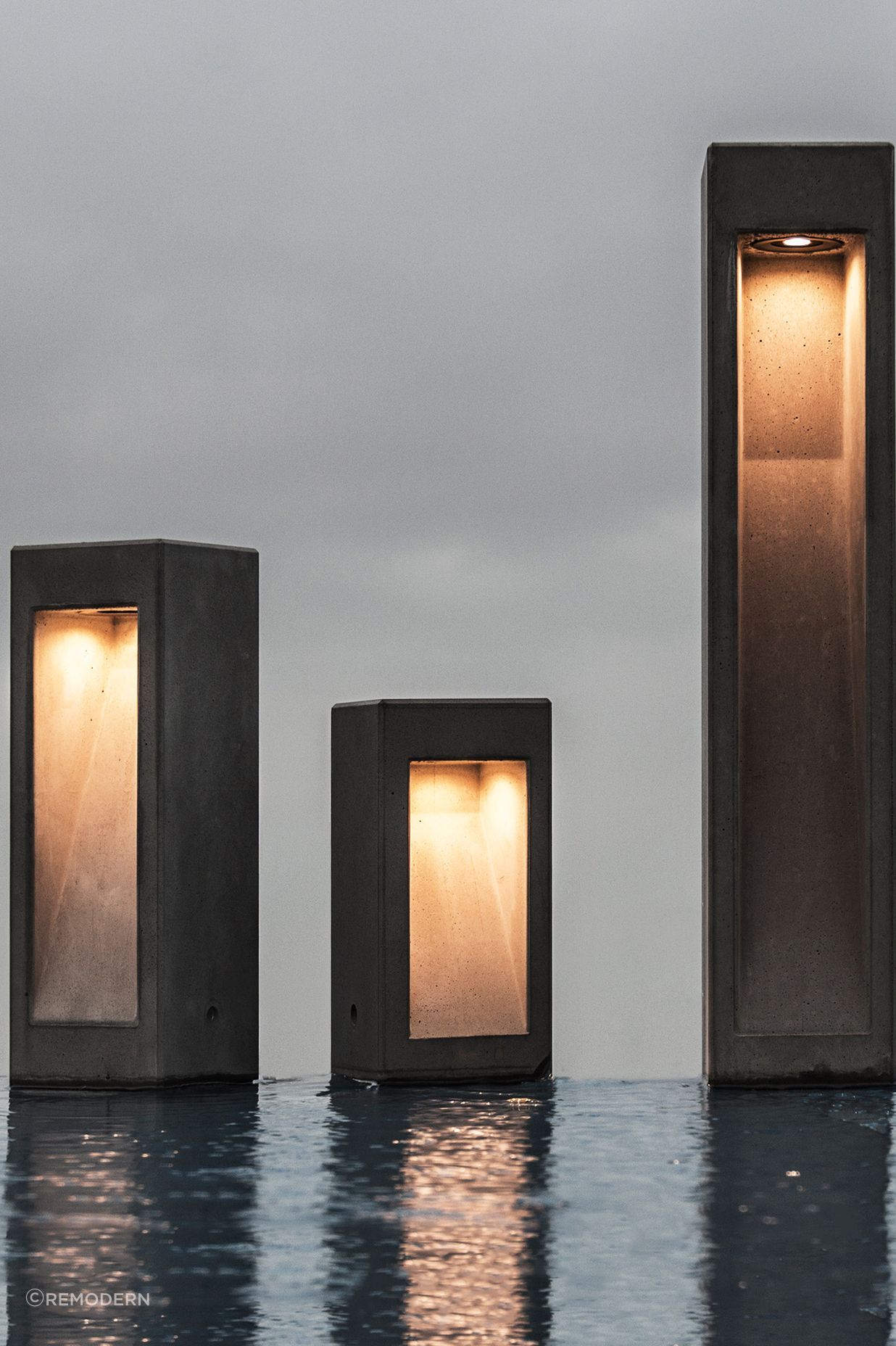 These modern floor lamps are suitable for indoor and outdoor use. Featured product: Cube Floor Lamp.