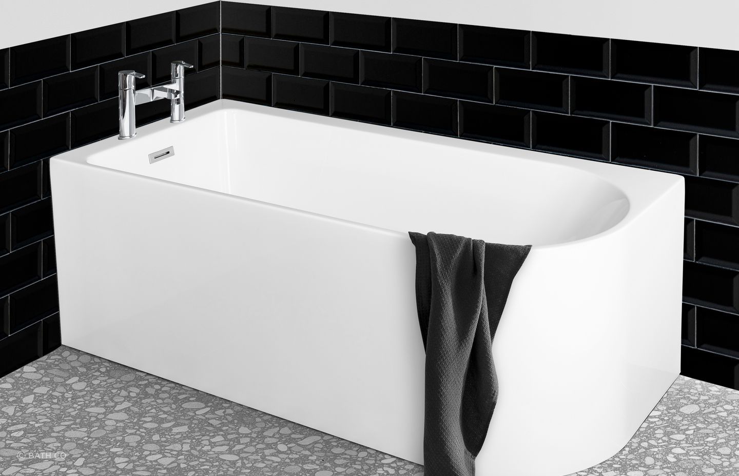 Options like the Curve Corner Acrylic Bath from Bath Co maximise space in any bathroom.