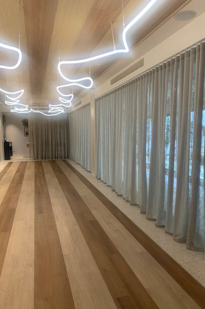 In the interior, curtains can now be fully automated.