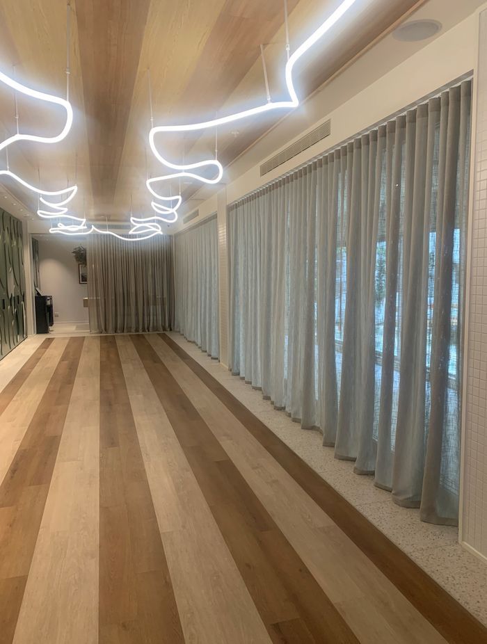 In the interior, curtains can now be fully automated.