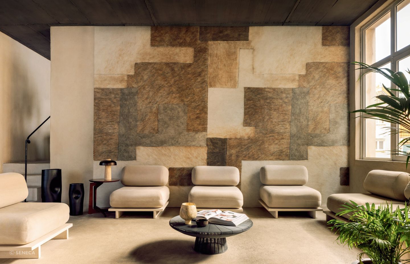 The Sauvages L'habit de Vénus (panoramique) by ELITIS is an abstract work of art with a primal sense of texture.