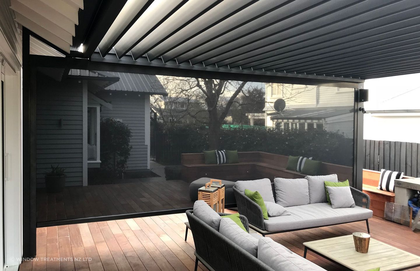 Motorised options like Securo® Max Roller Blind add superior convenience and more to an outdoor living space