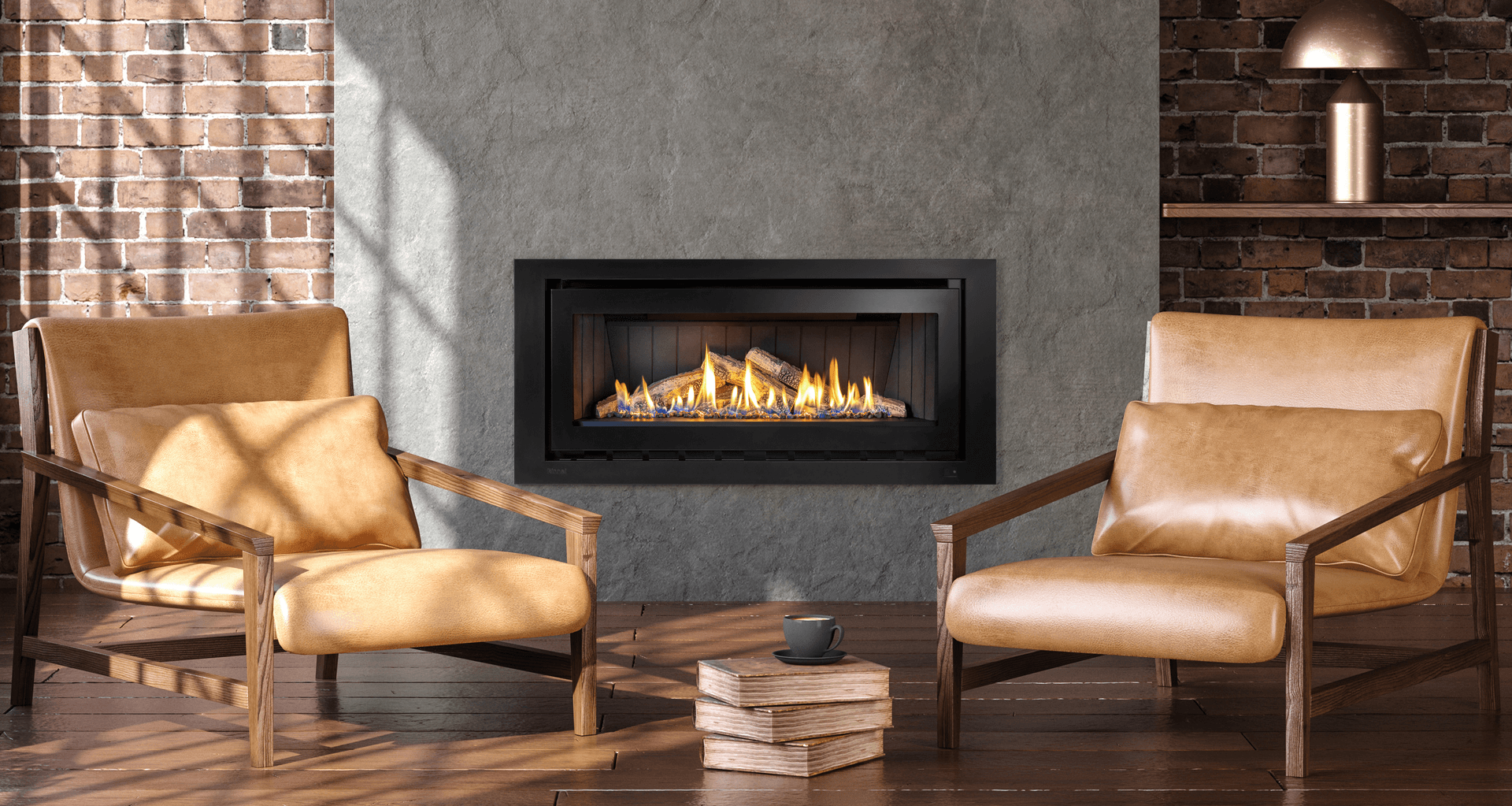 Evolve 1253 Plus Inbuilt Gas Fireplace by Rinnai.