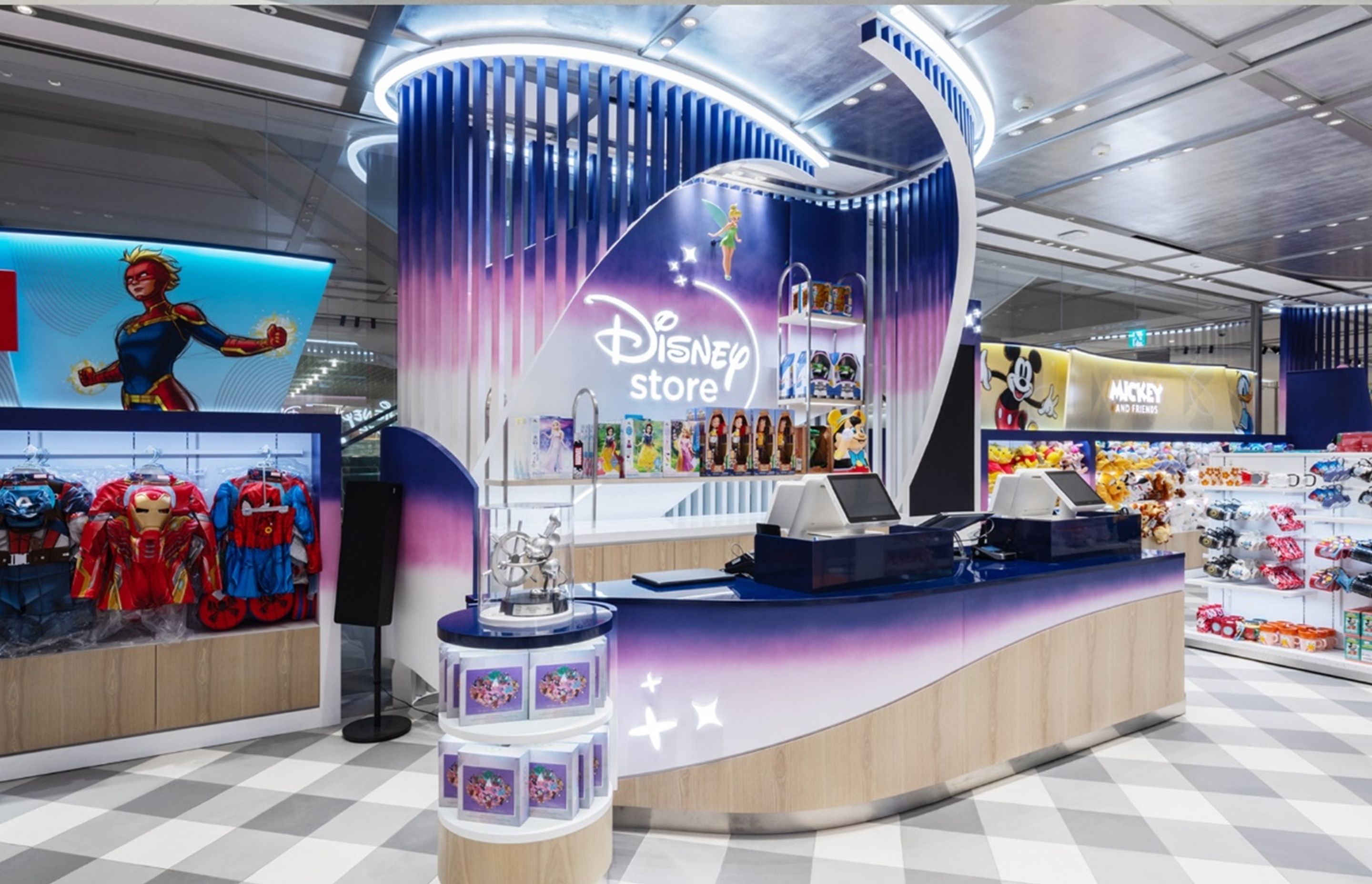 Disney Store featuring Hanex' acrylic solid surfaces.