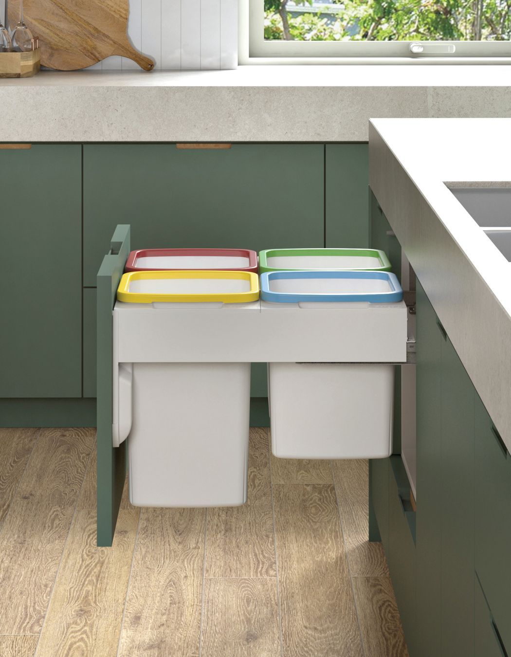 Hideaway Bins for efficient, eco-friendly waste disposal.