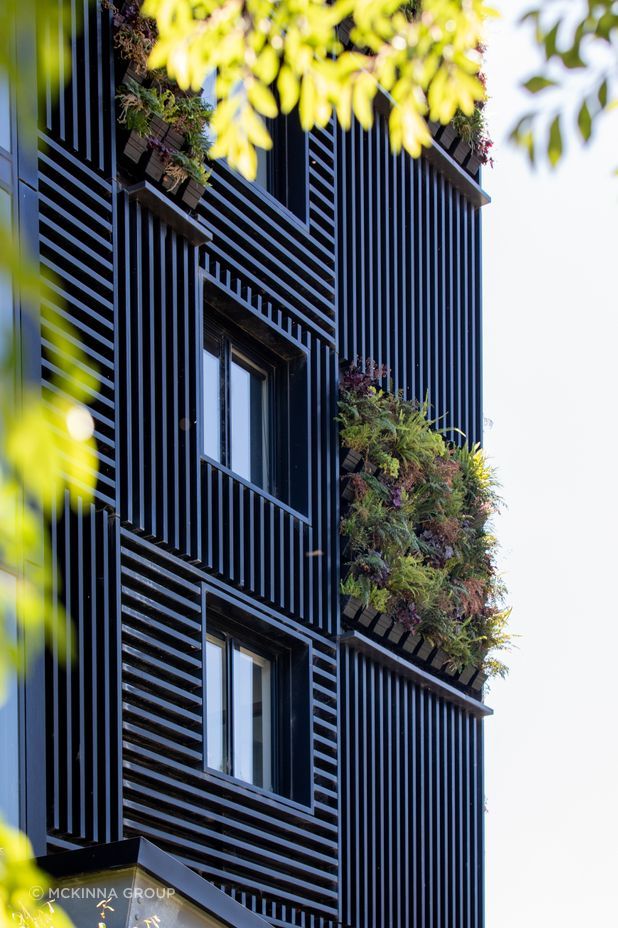 Shroud's creating a visual feature to exterior forms.