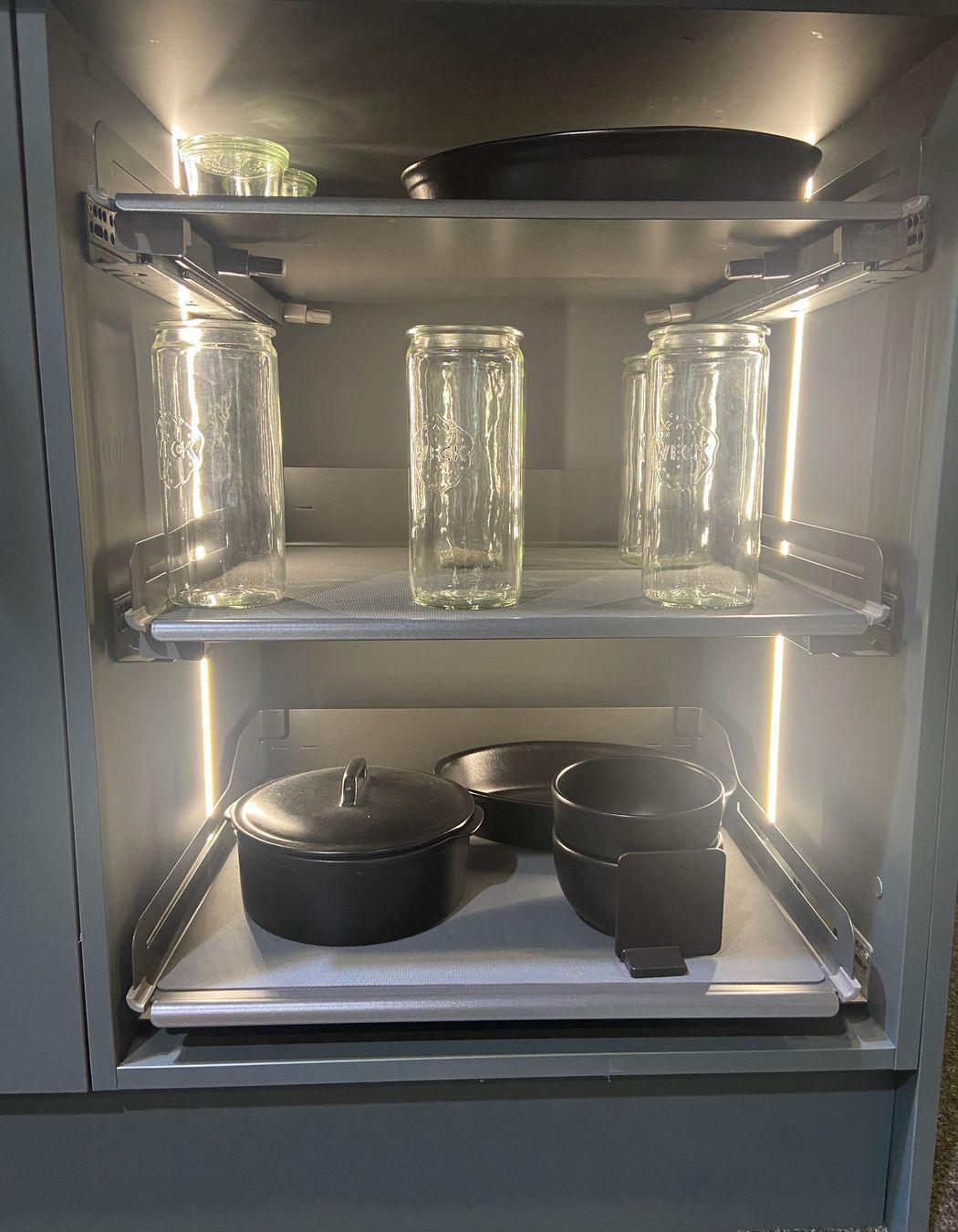 Lighting makes finding the right piece easy