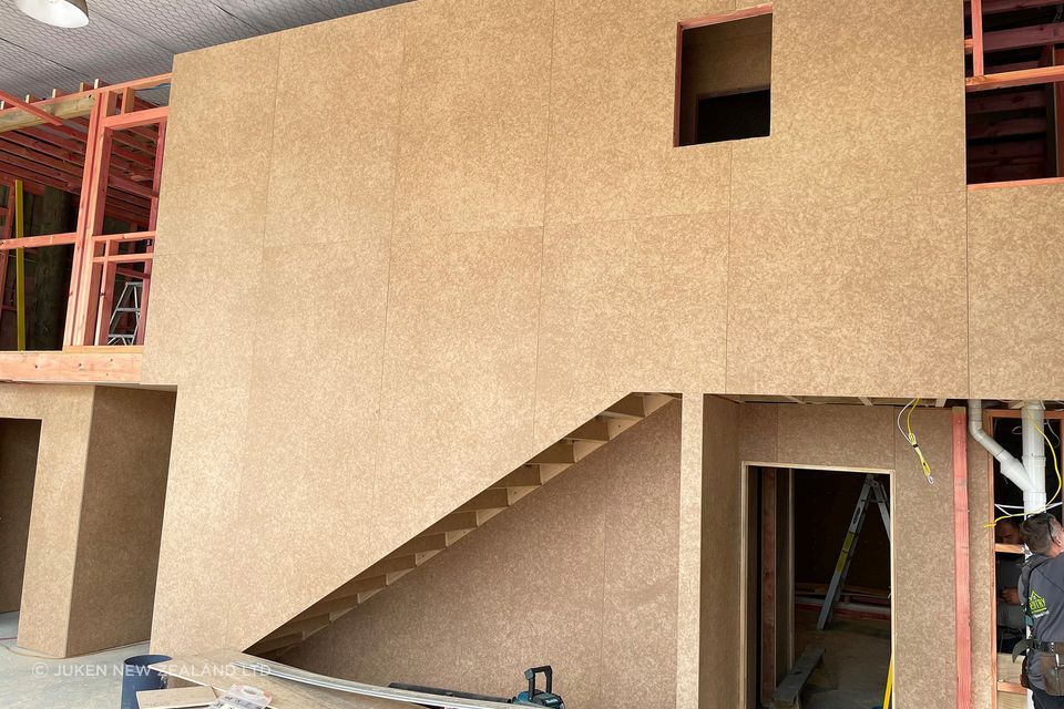 Triboard's dimensionally stable core provides superb load bearing and screw holding capabilities.