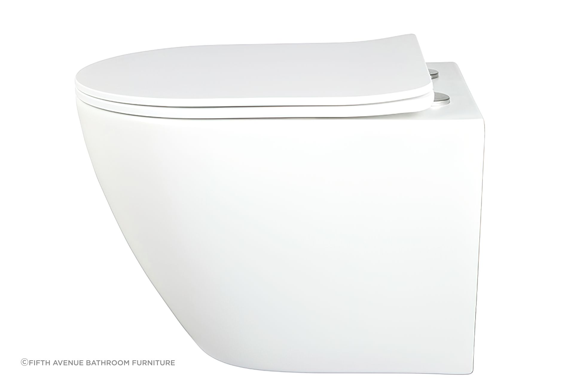 Icarus Matte White Wall-Hung Toilet - Fifth Avenue Bathroom Furniture