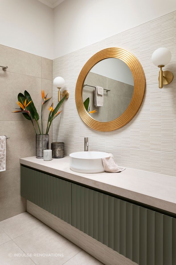 A luxury mirror on full display. Featured project: The Stanley by Indulge Renovations