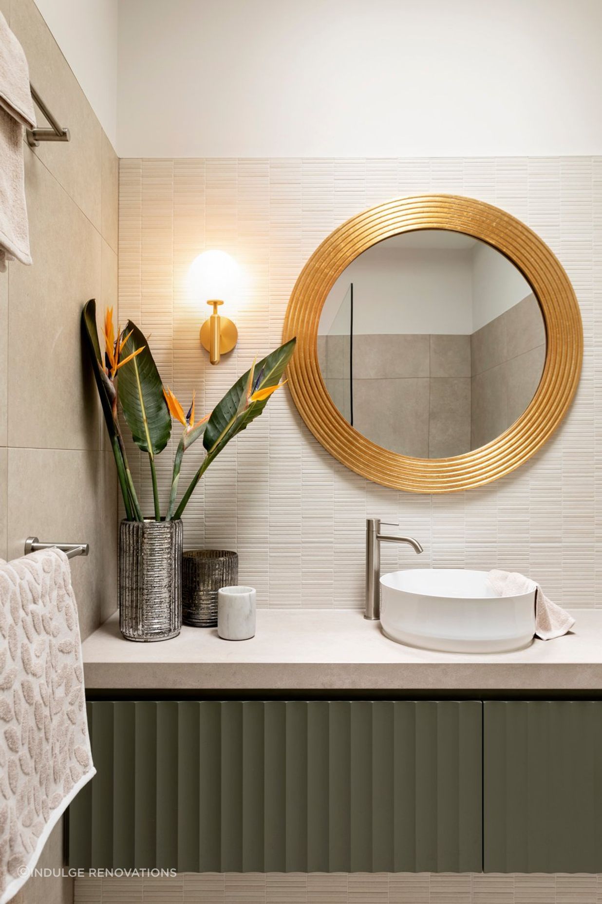 Unique mirrors can play a key role in a small bathroom renovation project.