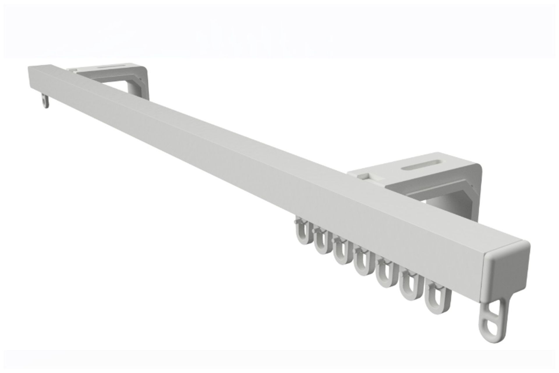 Klip Track KT1 Face Fixed - A clean conventional track suitable for most curtain types.