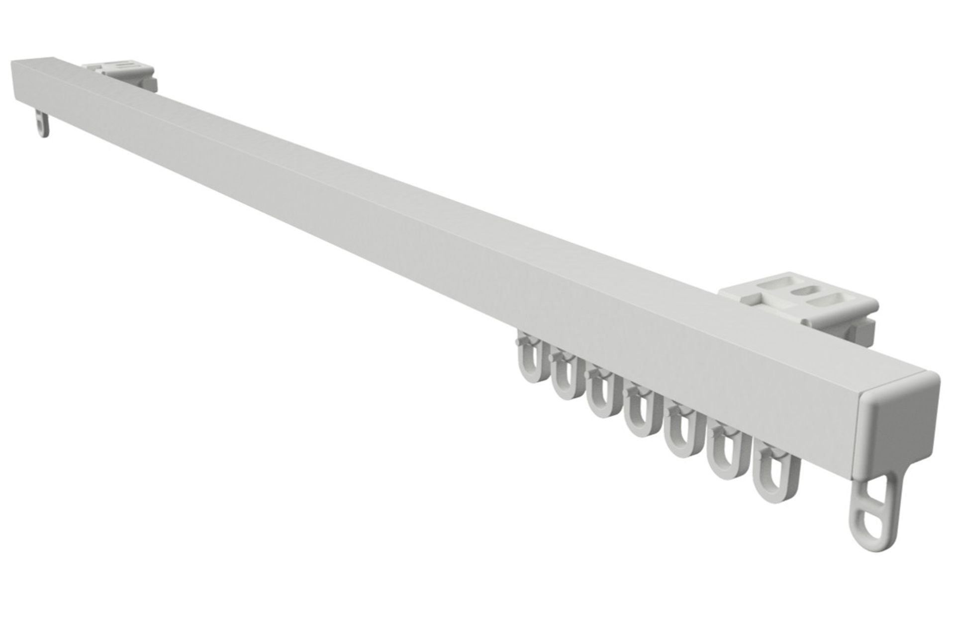 Klip Track KT1 Top Fixed - A discrete track perfect for sheers or light weight curtains.