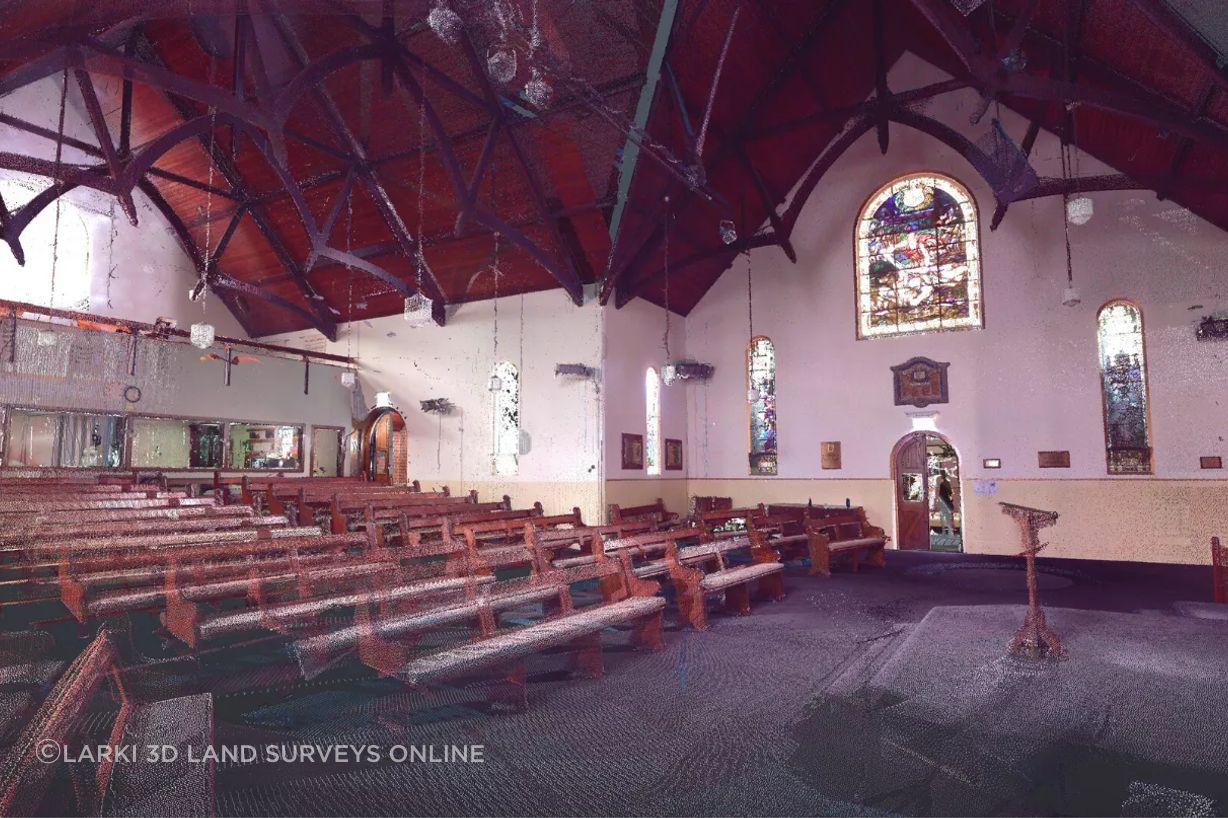 LARKI's 3D scan of the interior of this Heritage-listed church.