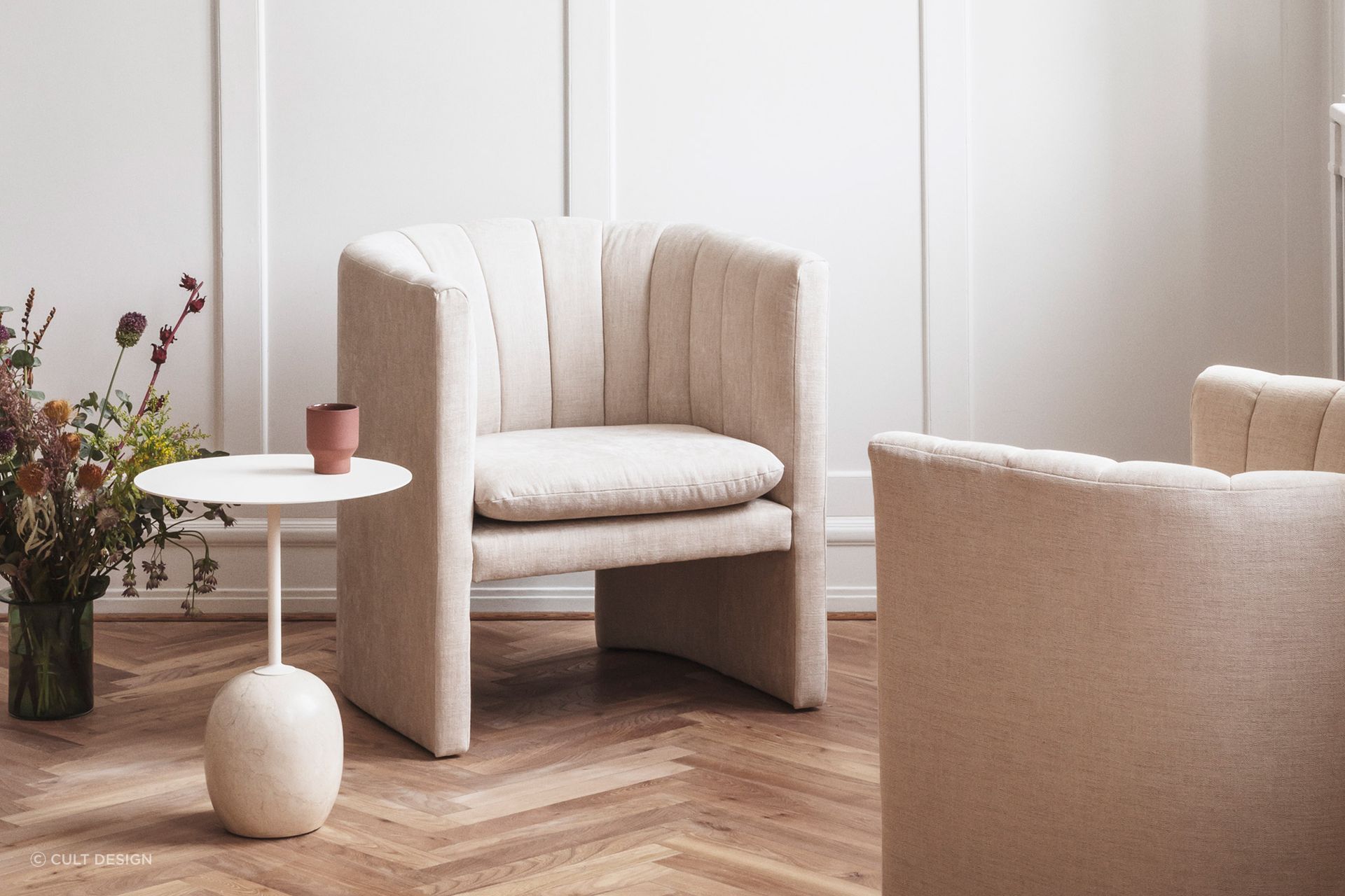 An upside down lollipop was the unlikely inspiration for the design of the stylish Lato Side Table.
