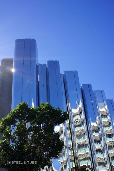 The Len Lye Centre's Rimex façade was designed to imitate a colonnade.