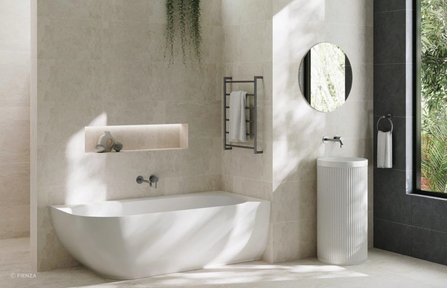The Matta Solid Surface Corner Bath is a lavish choice that can fit stylishly into a corner to maximise floor space.
