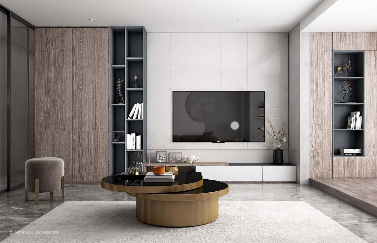 The MOD Entertainment unit is an elegant, refined option, ideal for contemporary-styled interiors.