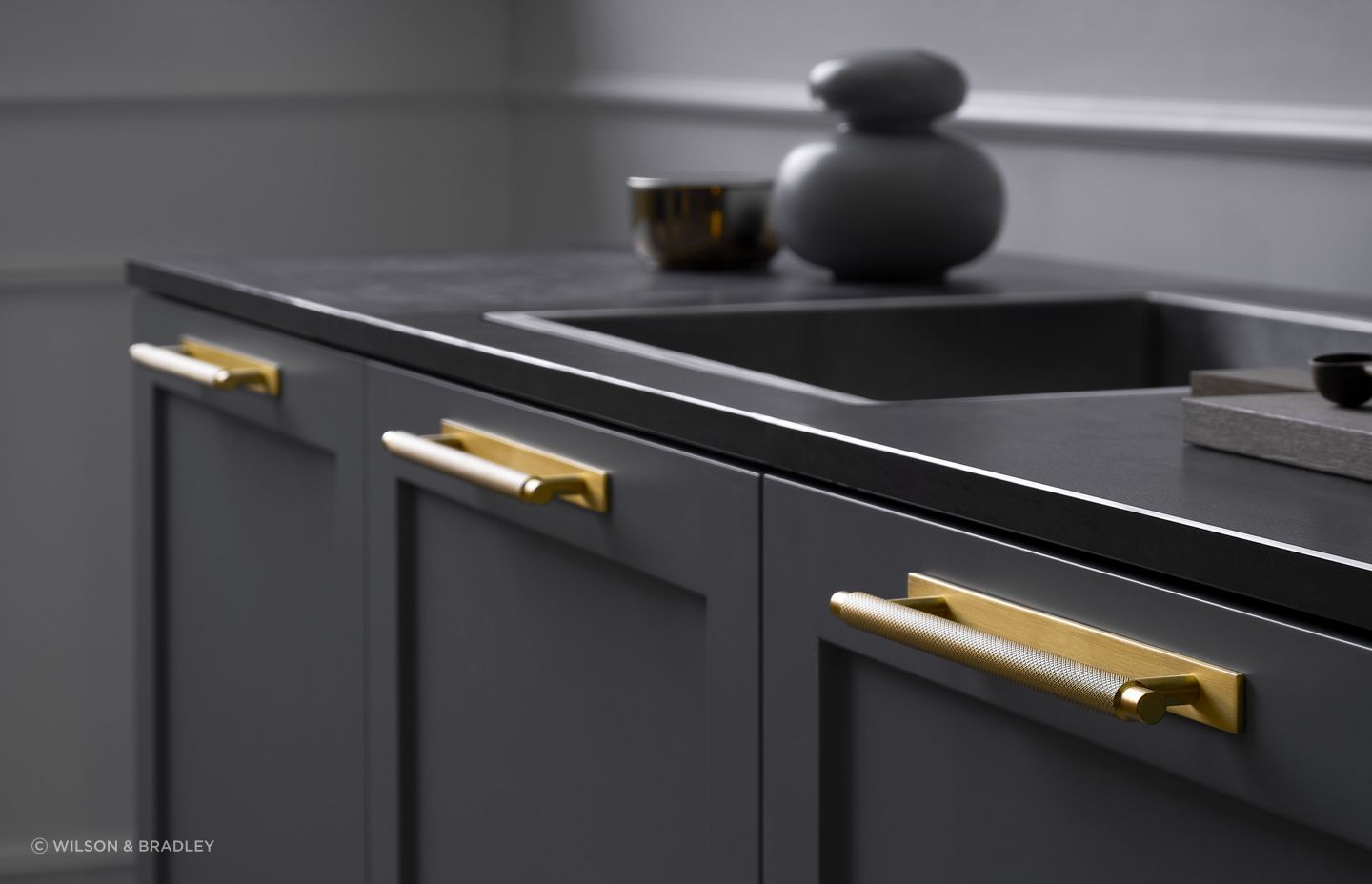 High contrast hardware draws the eye to the detail.