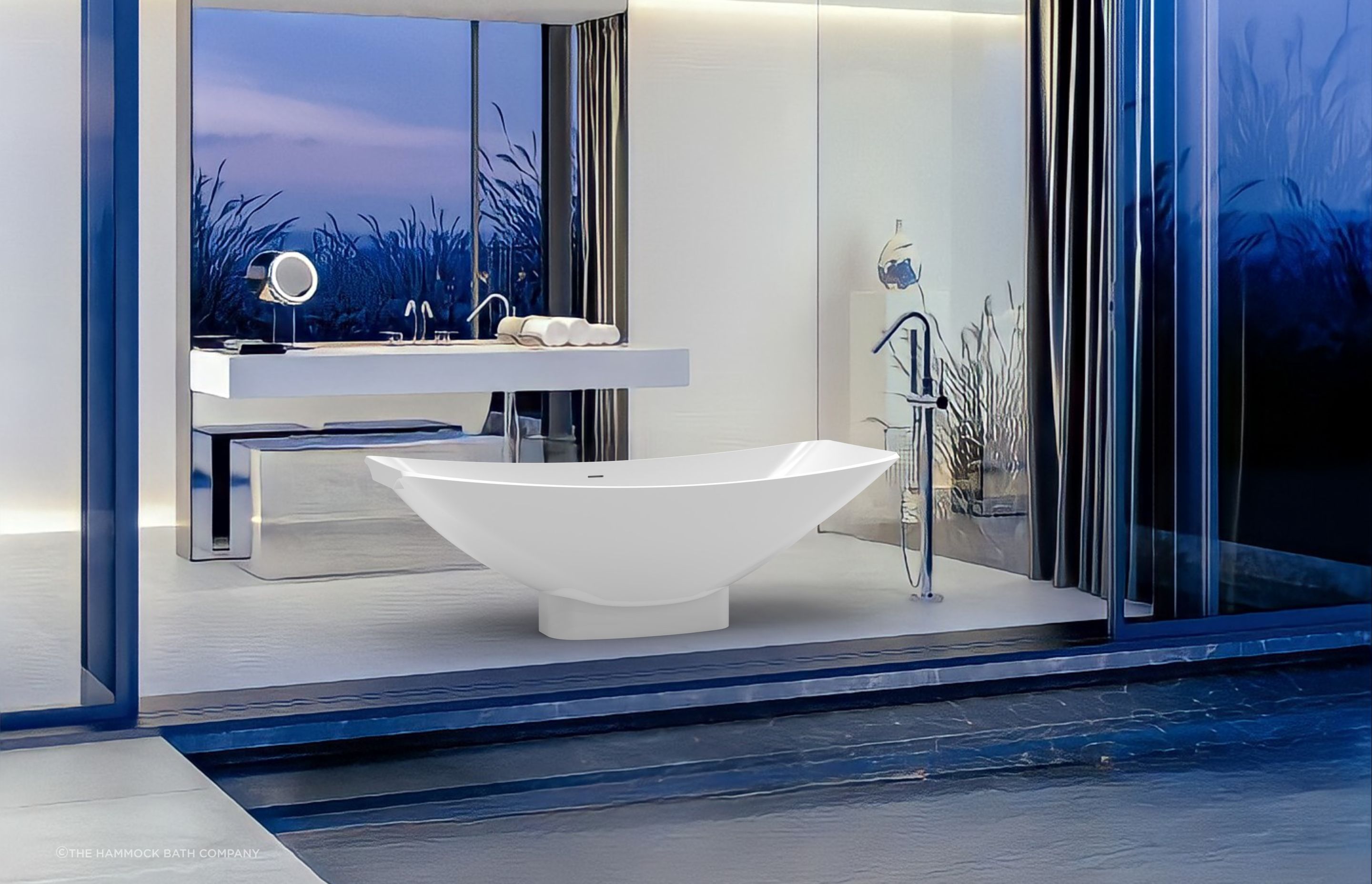 Elegant and unique — the Mirage Hammock Bathtub.
