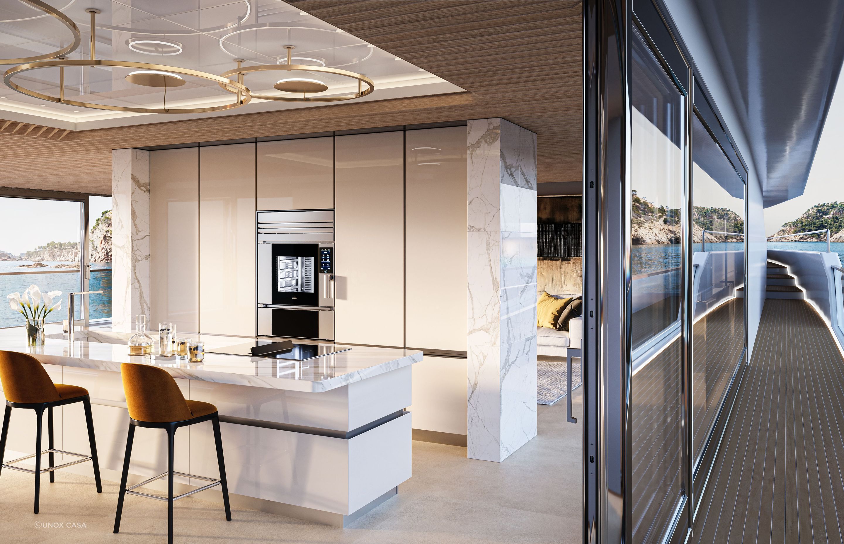 The Model 1S (pictured) is a more compact option designed for smaller kitchens — like those on a yacht.