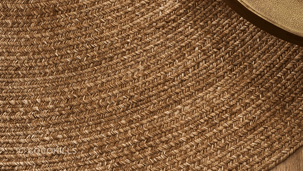 The Mornington rug in 'Teak' from Cocohills can transition easily from indoors to outdoors.