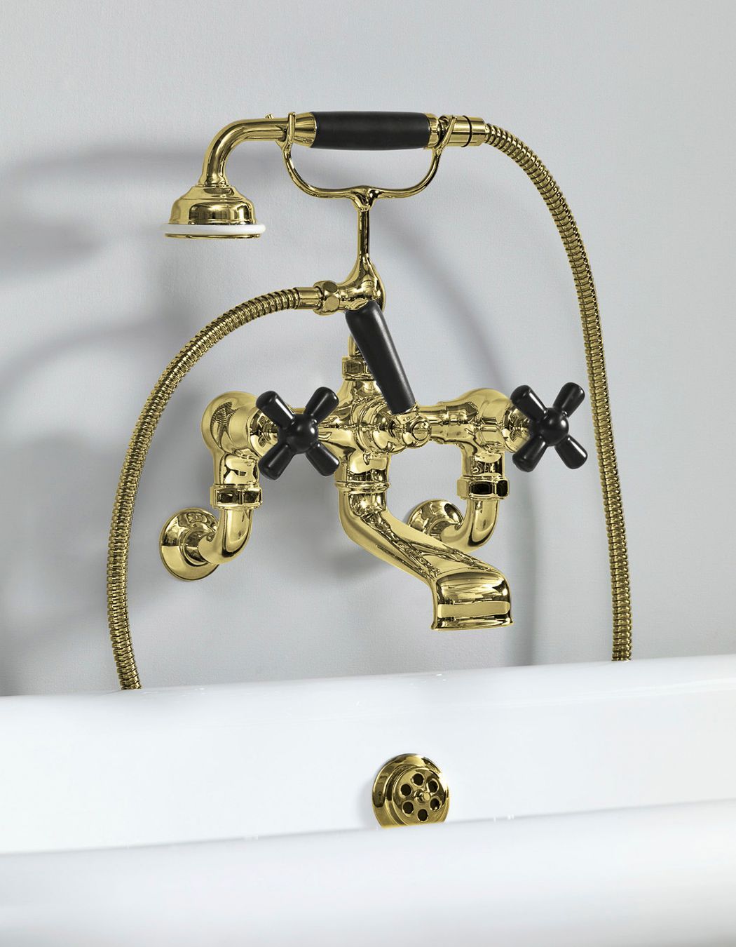 Ink Gloss Black Rockwell Tapware - The Water Monopoly with shower head
By The English Tapware Company