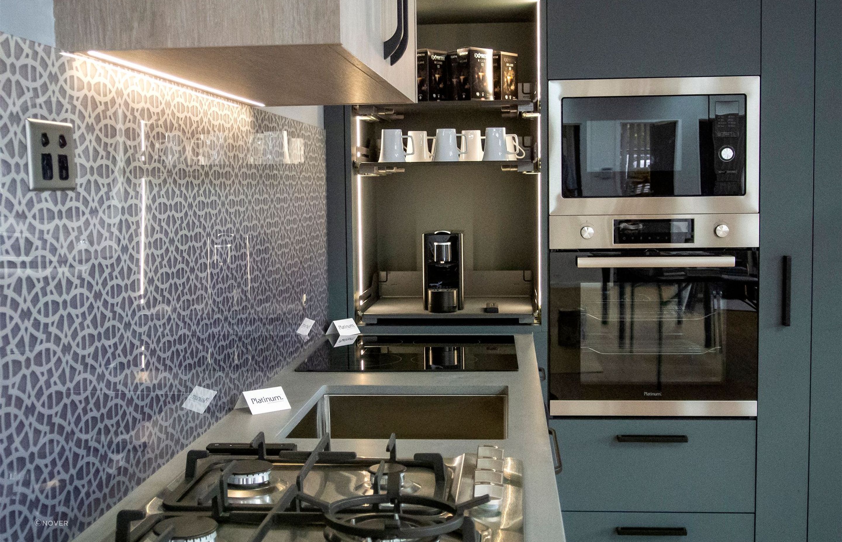 Illuminate your kitchen in style with Nover's neon lighting solutions