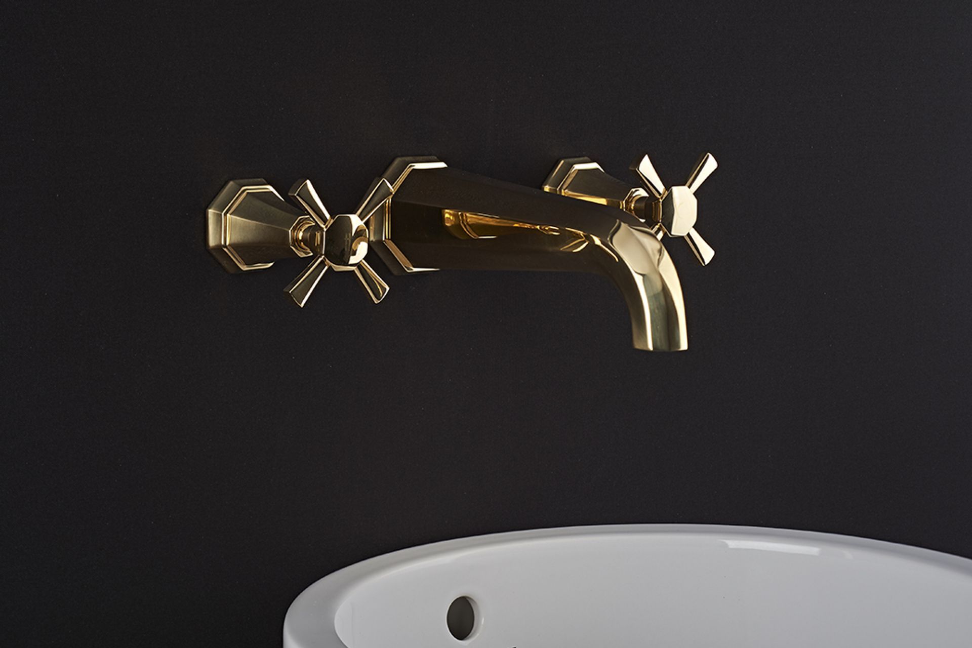 Perrin & Rowe Deco Wall Mounted Basin Taps
by The English Tapware Company