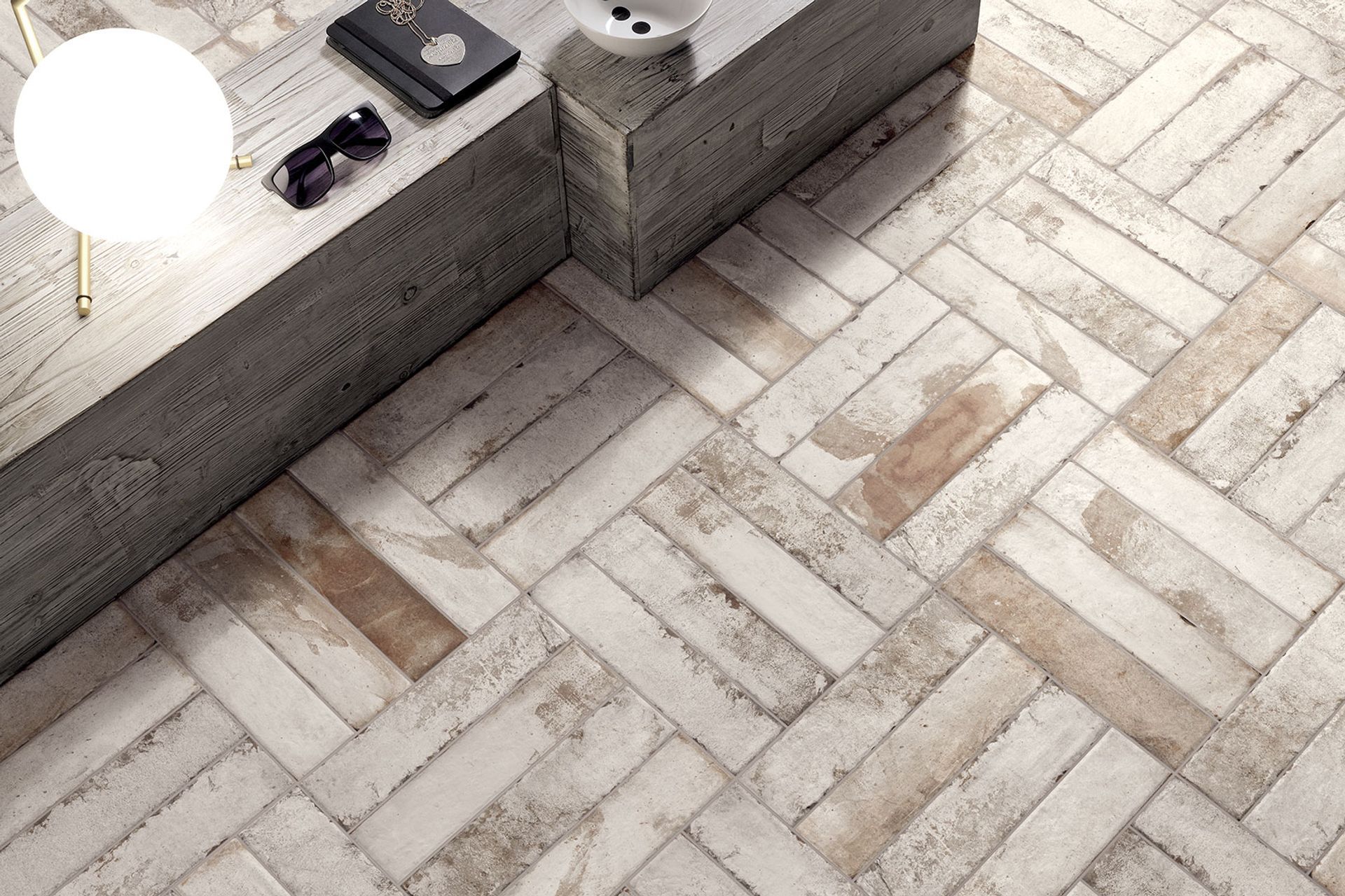 'Bricklane' is a collection of contemporary brick-inspired porcelain tiles, designed and made in Italy and suitable for both floors and walls.