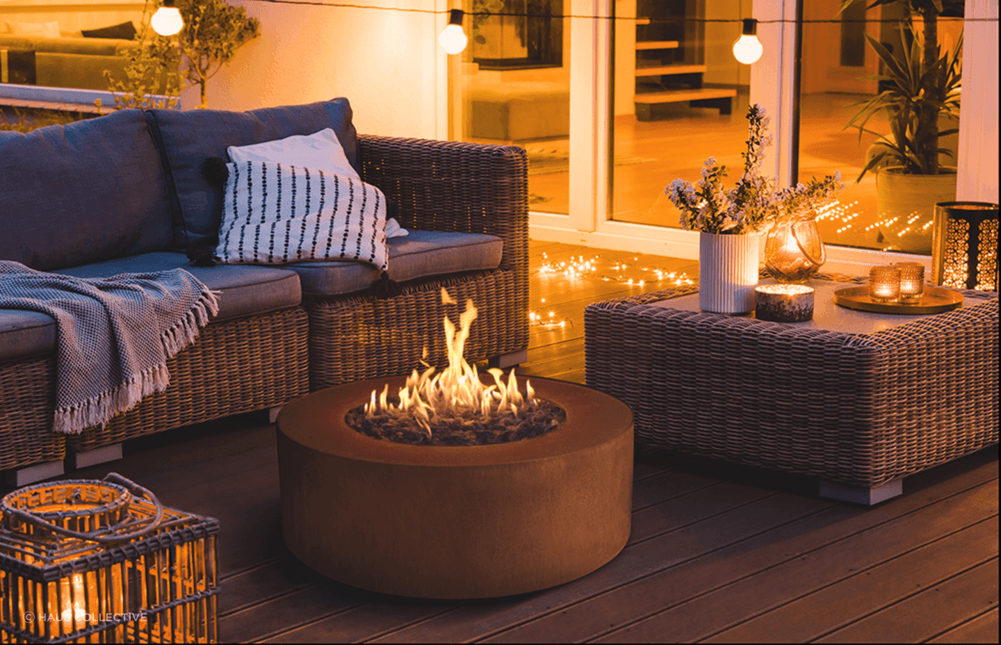 The Planika Galio Corten Star Burner is perfect for outdoor entertainment areas.