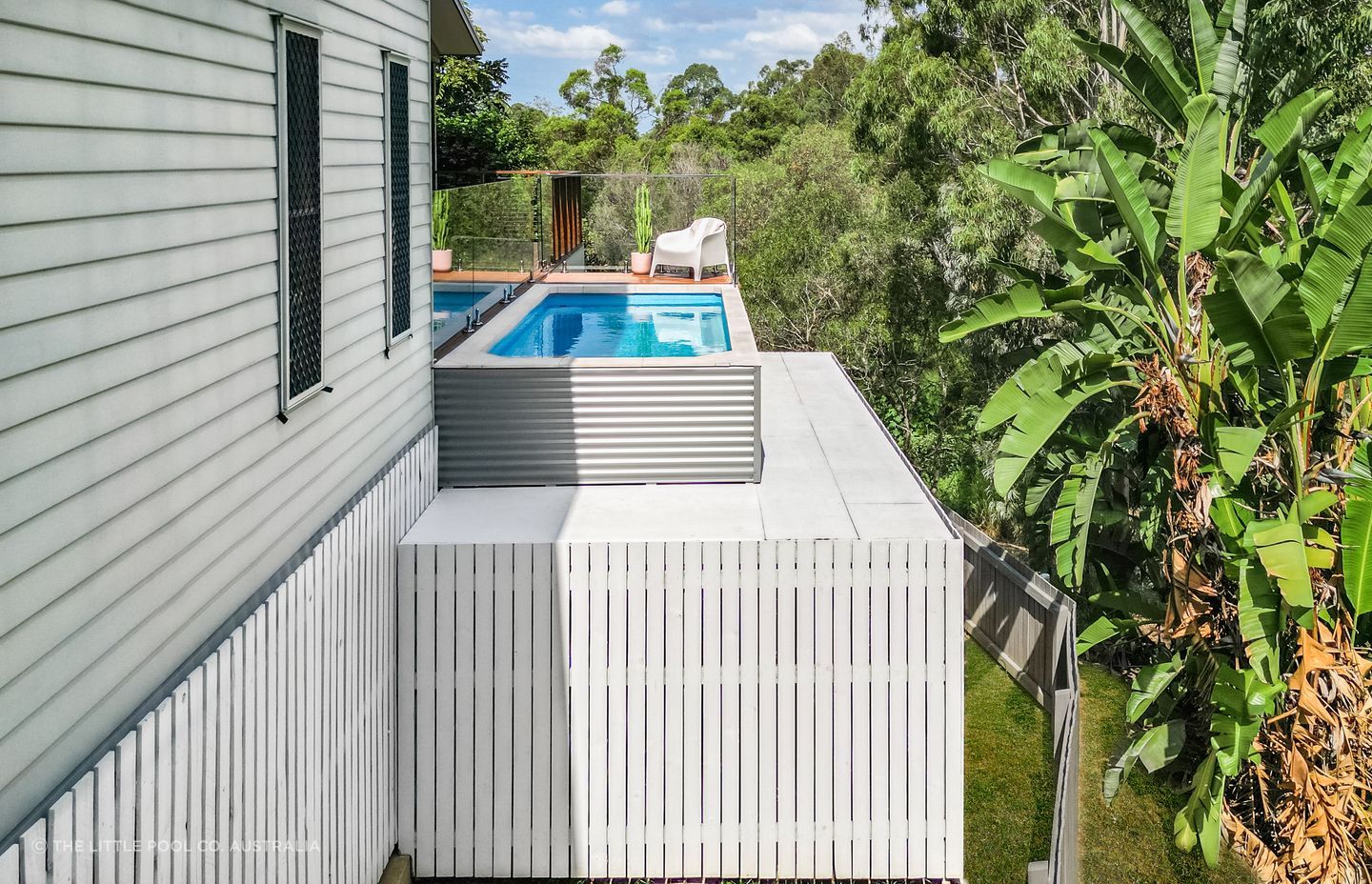 Little Pool Co pools can be fitted with the cladding of your choice.
