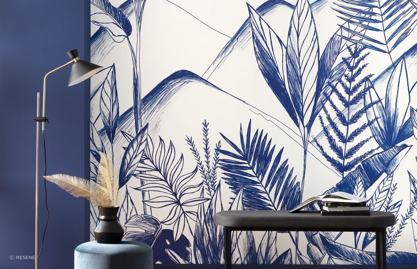 You'll find brilliant uses of blue everywhere with the Only Blue Wallpaper Collection.
