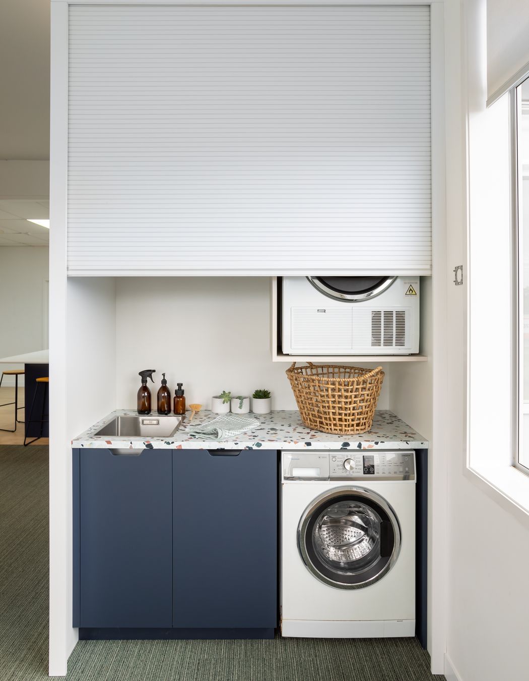 They hide clutter without taking up space and making it difficult to access parts of the space.