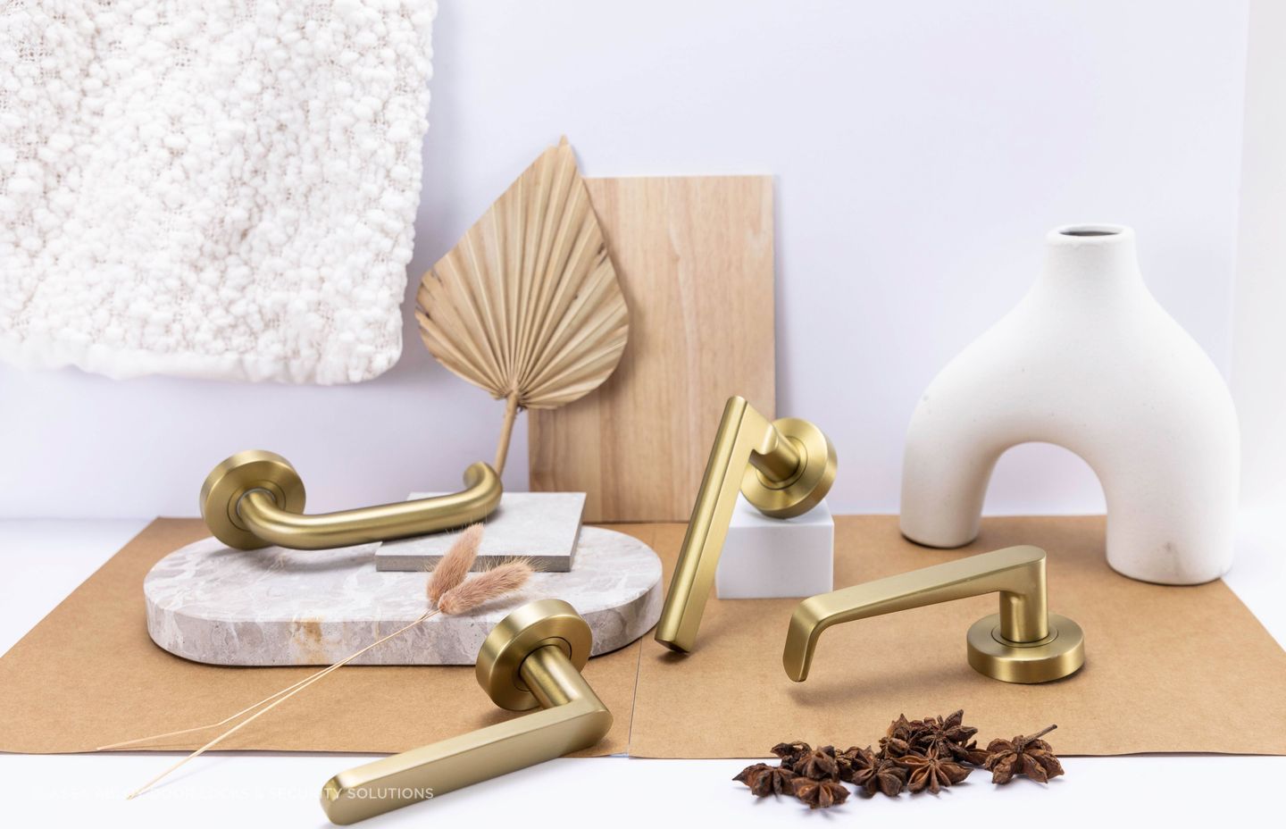 The Lockwood Vivid Collection in Satin Brass.