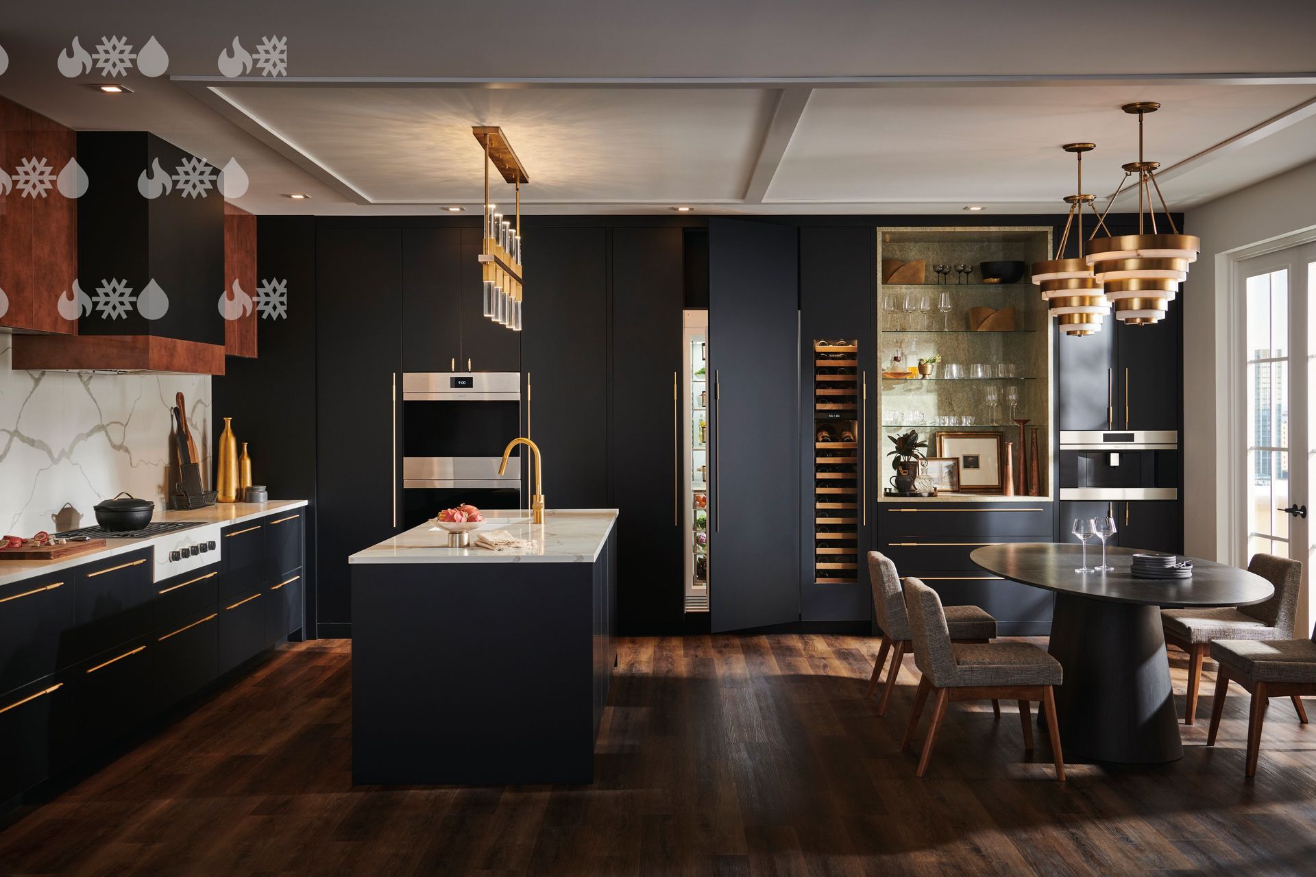 Designer Series fridges are fully concealed behind the joinery