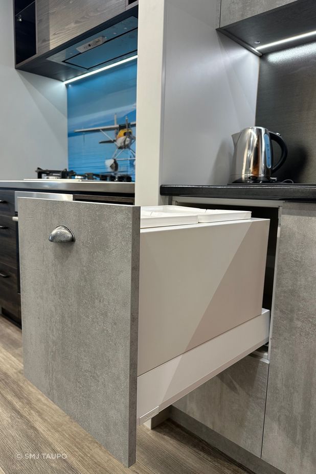 “Ease of installation, simplicity, and ease of cleaning are three main benefits we wanted to offer with this system. There are no complicated adjustments or templates required, and for the manufacturer, they are simply another drawer to fit which is something they are very familiar with.” Picture: Tanova FLEX in White Shown on Merivobox Drawer.