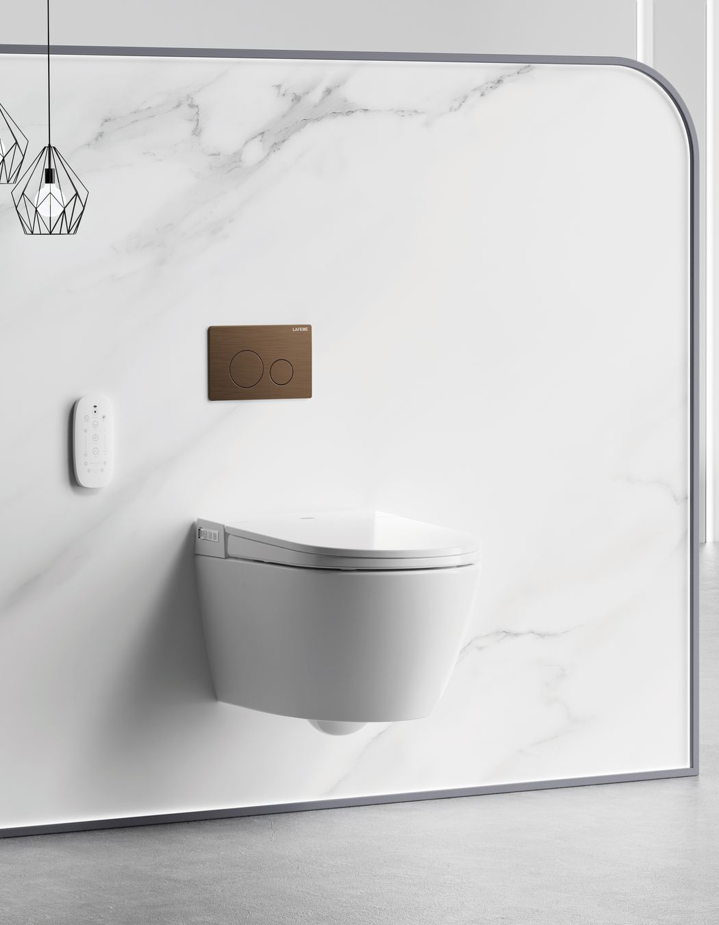 Lafeme Sesto with brushed bronze flush plate.
