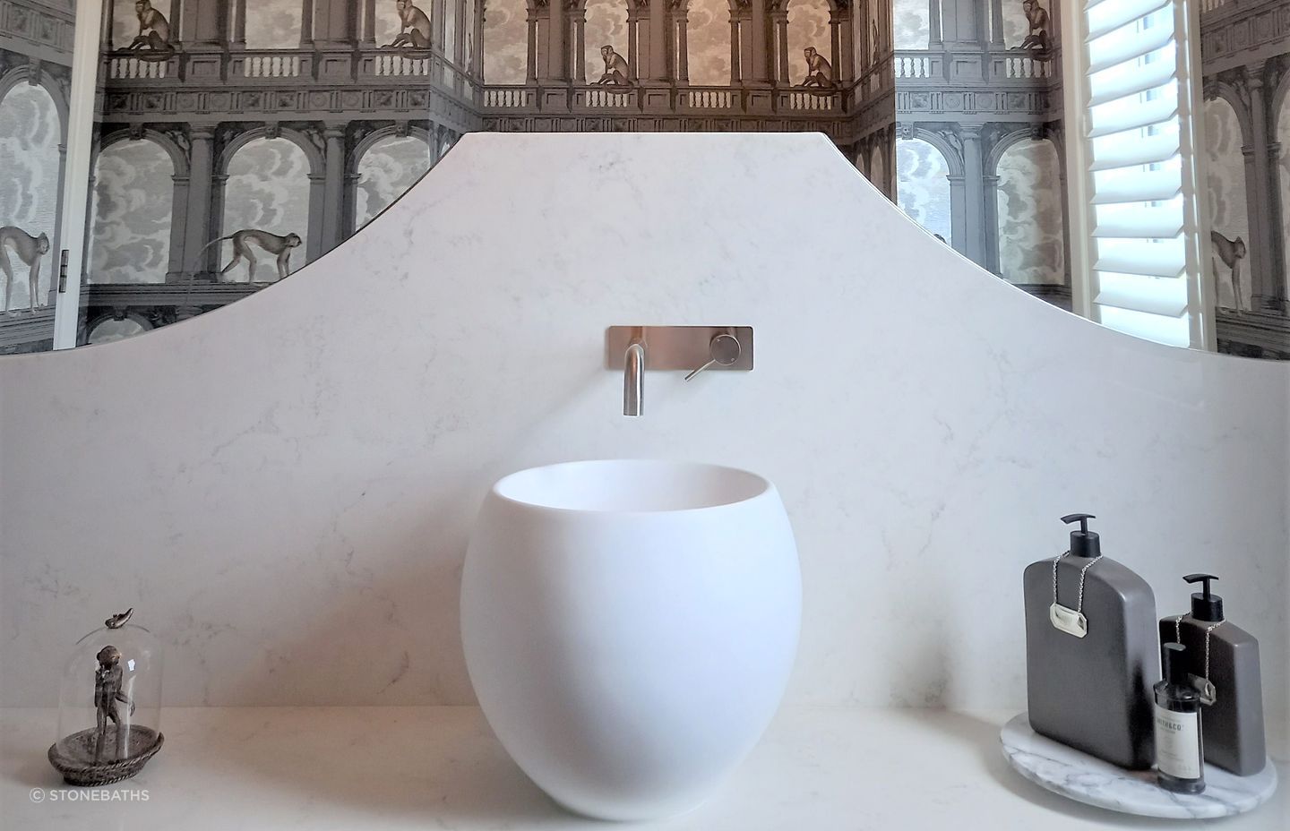 The sleek and sophisticated Wall Spout & Mixer CLAS12 in brushed nickel