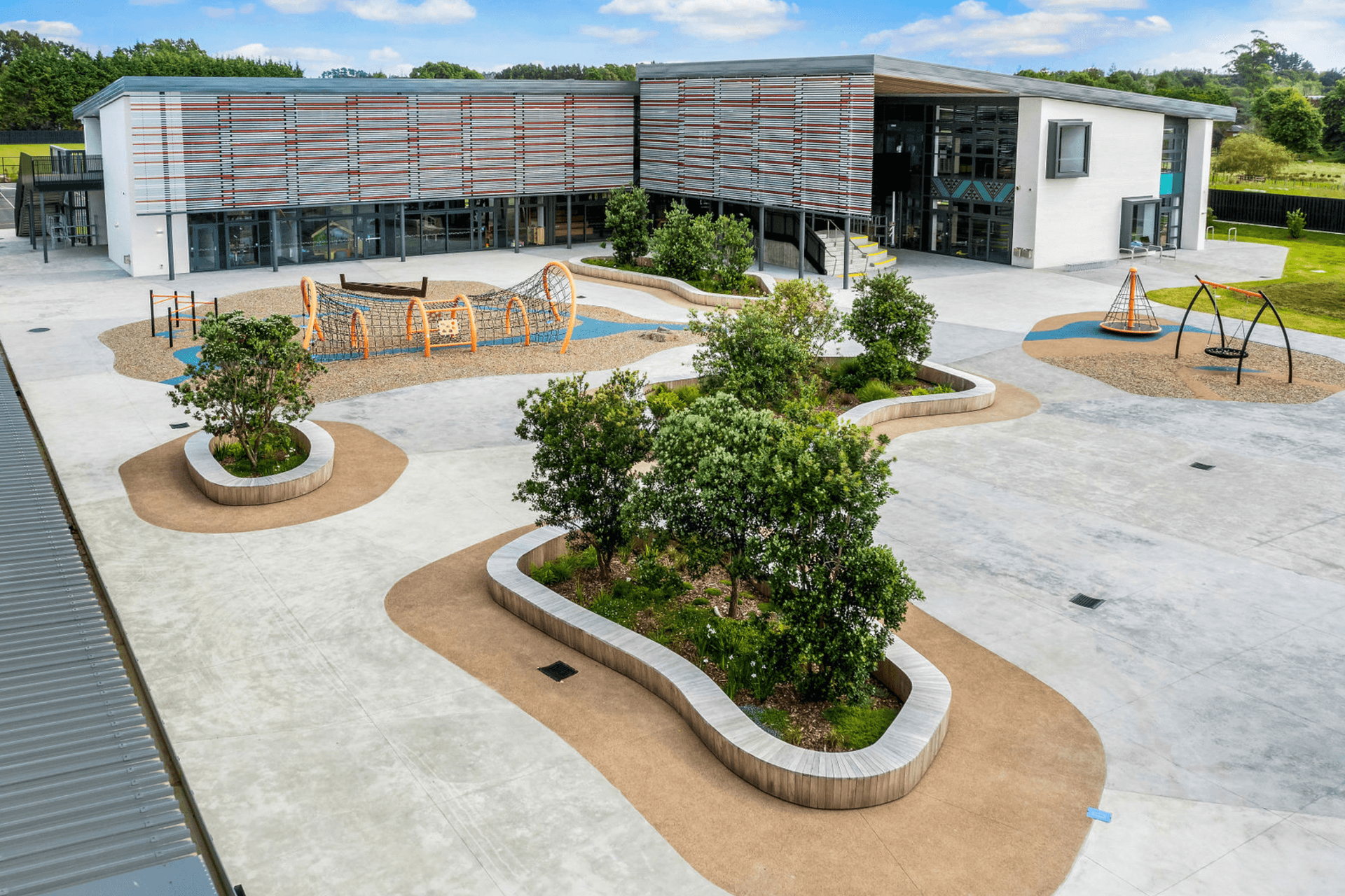 The main playground of Ngākōroa School in Drury.