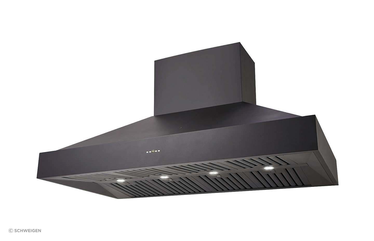CL8915BS - Silent Black Pyramid-Shaped BBQ Alfresco Wallmount in 150cm